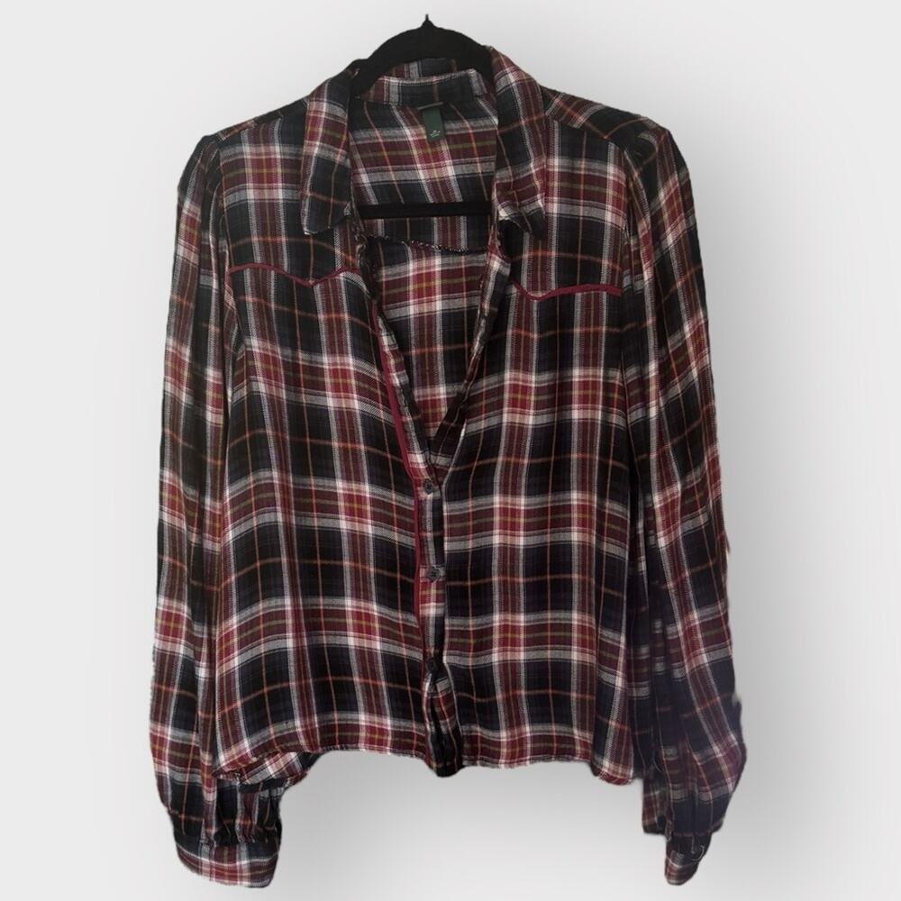 Wild Fable plaid western button down shirt - Picture 2 of 7